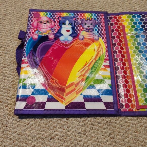 Lisa Frank TIKANNI HUSKY Trifold Portfolio Storage Case Folder School Art Travel - Picture 8 of 10